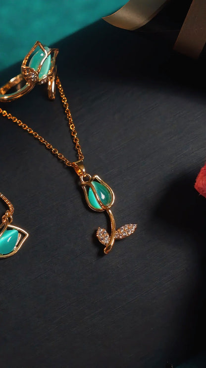 Set Tulipán Turquesa